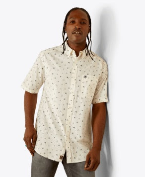 10054818 | ARIAT MEN'S WHITE COLTER CLASSIC FIT SS SHIRT