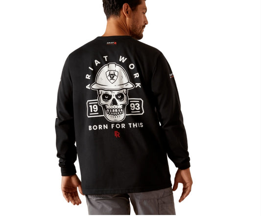 10054609 | ARIAT MEN’S FR HARDHEAD L/S T-SHIRT - BLACK