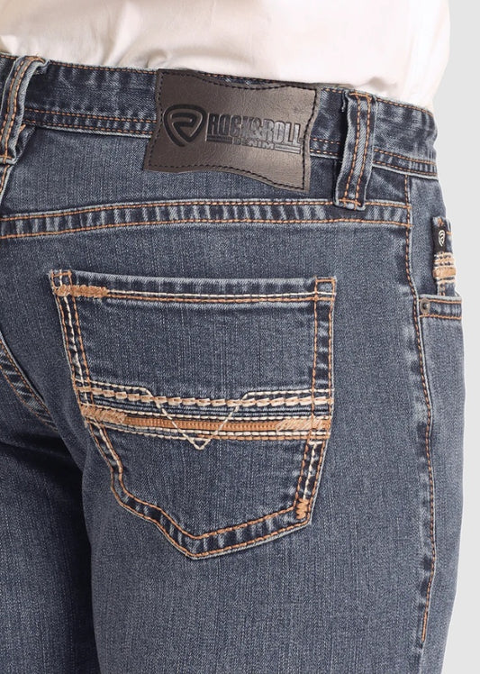 BM1RD04867 | ROCK & ROLL MENS LADDER STITCH REVOLVER STRAIGHT BOOT JEAN