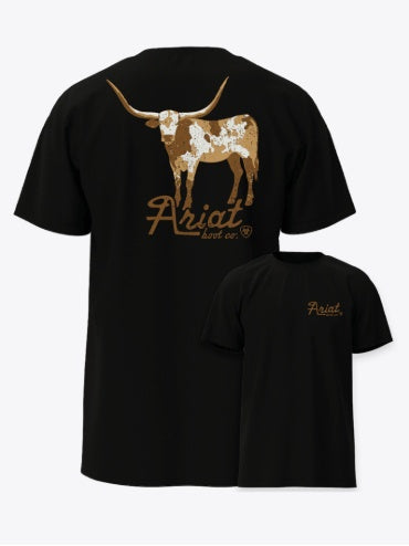 10073419 | ARIAT MEN'S COWMOOFLAGE CLASSIC FIT S/S T-SHIRT - BLACK