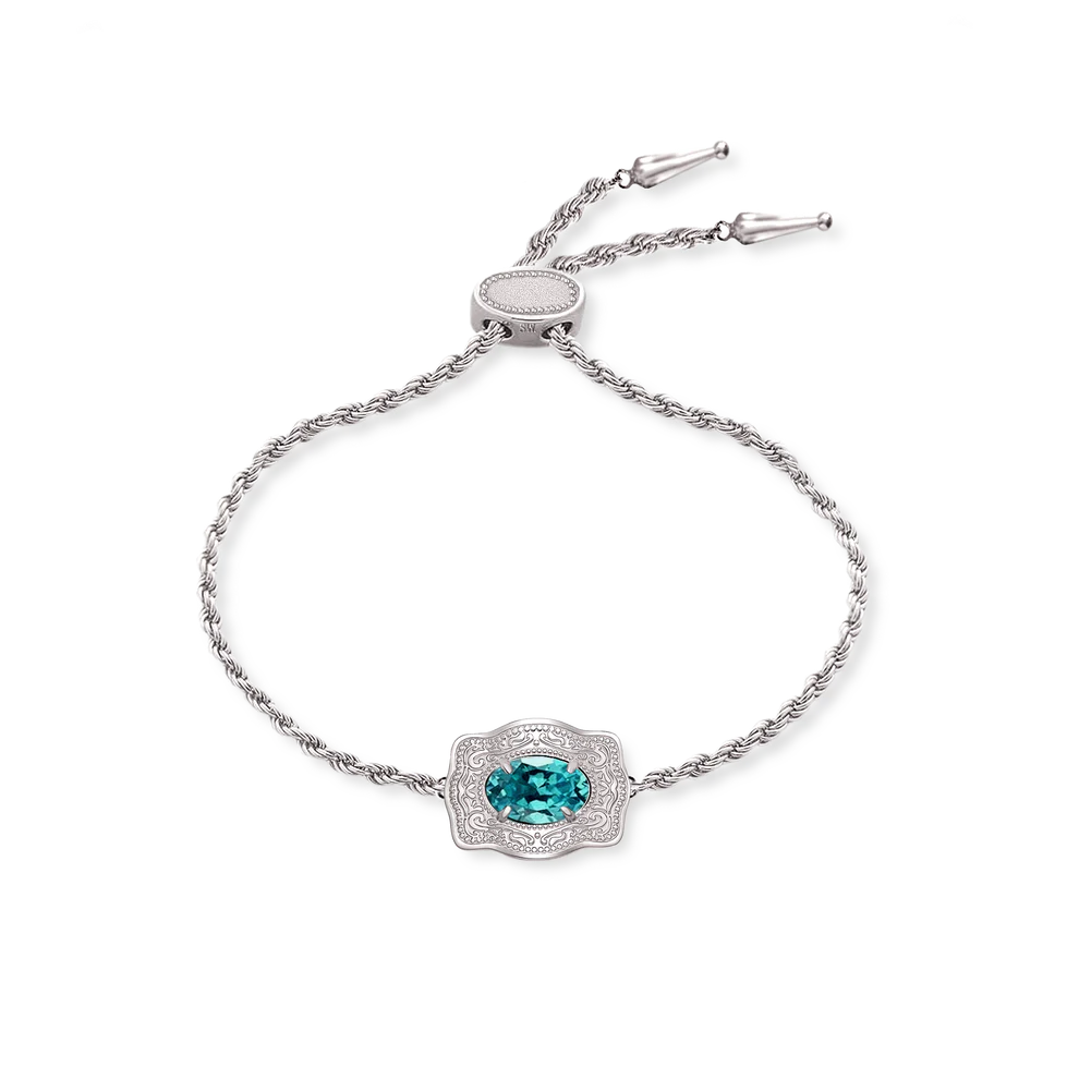 SPURWEST ULTRA MINI BELT BUCKLE BIRTHSTONE BRACELET