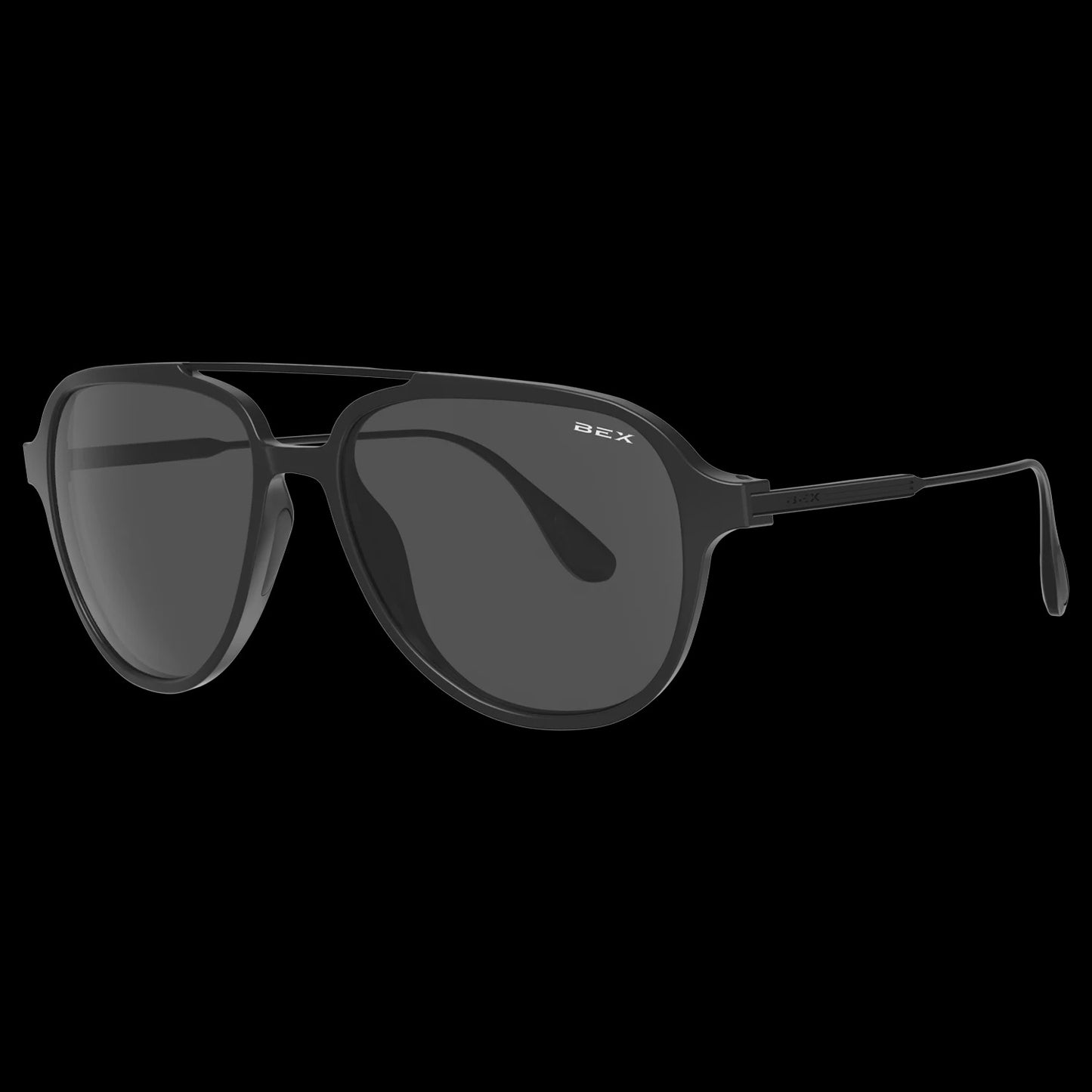 S121BG2 | BEX KABB HYBRID AVIATOR BLACK GRAY SUNGLASSES