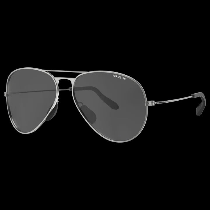 W4SB | BEX WESLEY SILVER-GREY FULL METAL AVIATOR SUNGLASSES