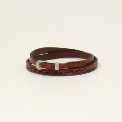 0274308 | TWISTER BROWN FLORAL TOOLED HAT BAND