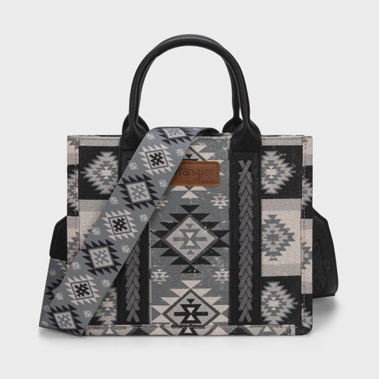 WG2209-8120SBK | WRANGLER AZTEC BLACK TOTE