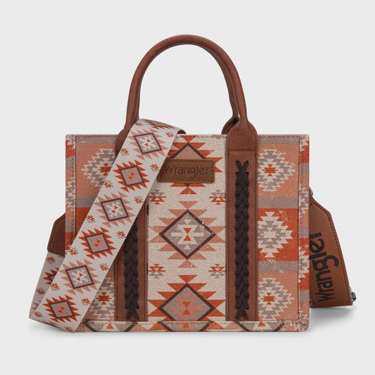 WG2209-8120STN | WRANGLER AZTEC TAN TOTE