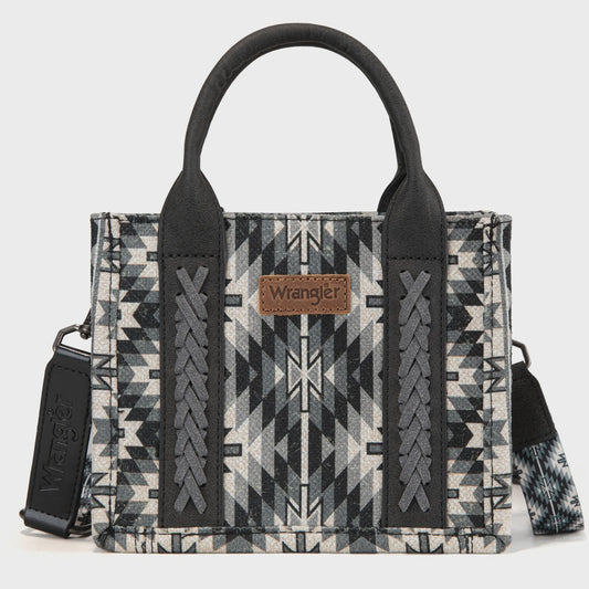WG2213-8866SBK | WRANGLER BLACK SOUTHWESTERN TOTE