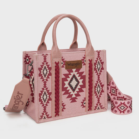WG226-8120SDPK | WRANGLER AZTEC DUAL SIDED CROSSBODY - PINK