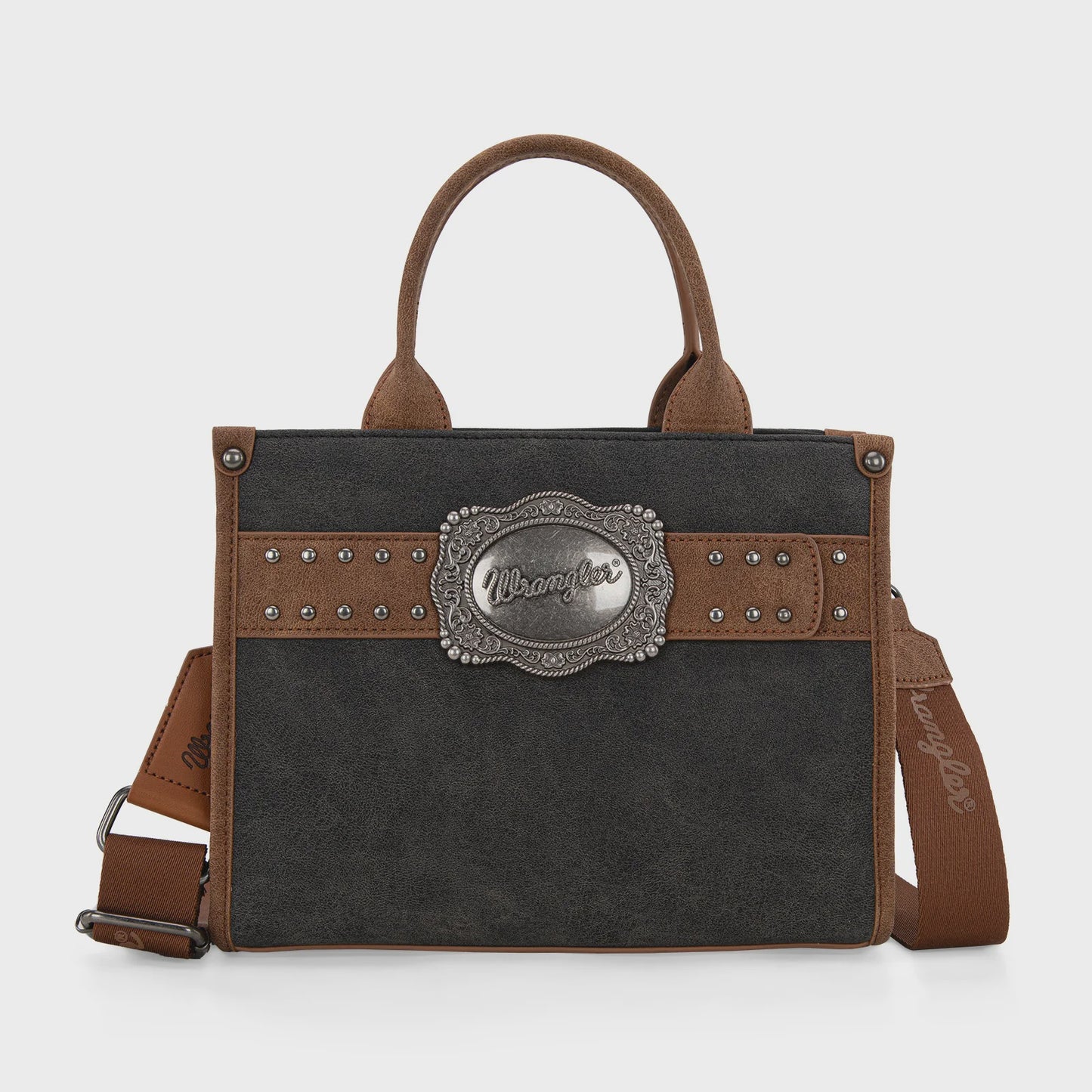 WG250-81202BK | WRANGLER BLACK BUCKLE TOTE