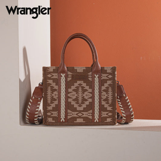 WG2212-8120BR | WRANGLER BROWN SOUTHWESTERN TOTE