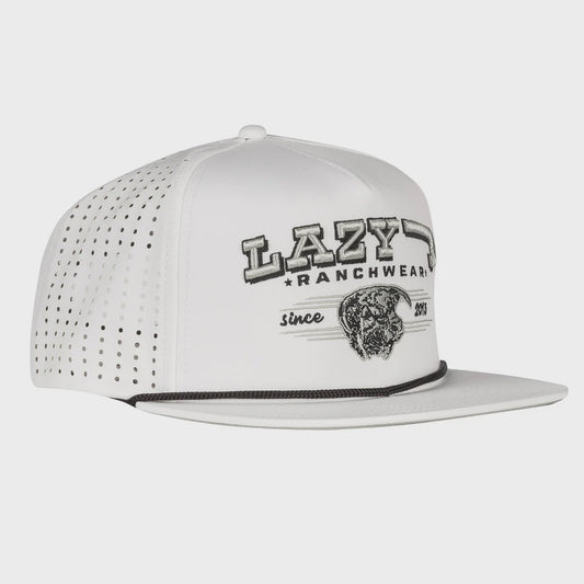 LJ257628 | LAZY J RANCH WHITE ICONIC BREED PERFORMANCE ROPE CAP