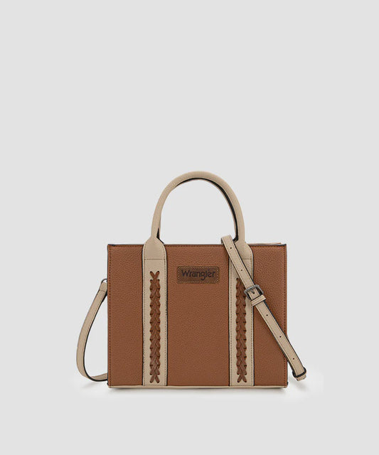 WG225-8120BR | WRANGLER WHIPSTITCH BROWN TOTE