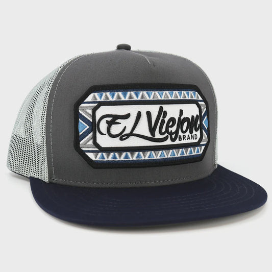 EL VIEJON AZTECA NAVY/CHARCOAL/GREY FLAT VISOR HAT