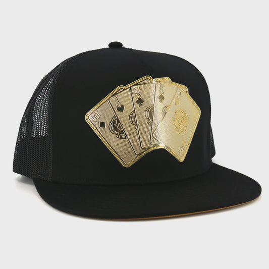 EL VIEJON BARAJA DE ORO BLACK FLAT VISOR CAP