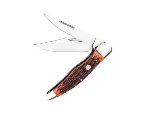 110836 | BOKER GERMANY TREEBRAND FOLDING HUNTER JIGGED BROWN POCKET KNIFE