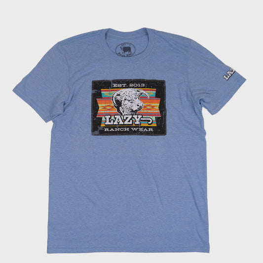 LAZY J RANCH BLUE COWPOKE SS TEE