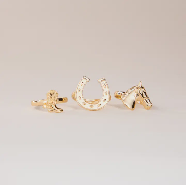 WC-R08G | .5 18K GOLD PLATED ADJUSTABLE RING SET
