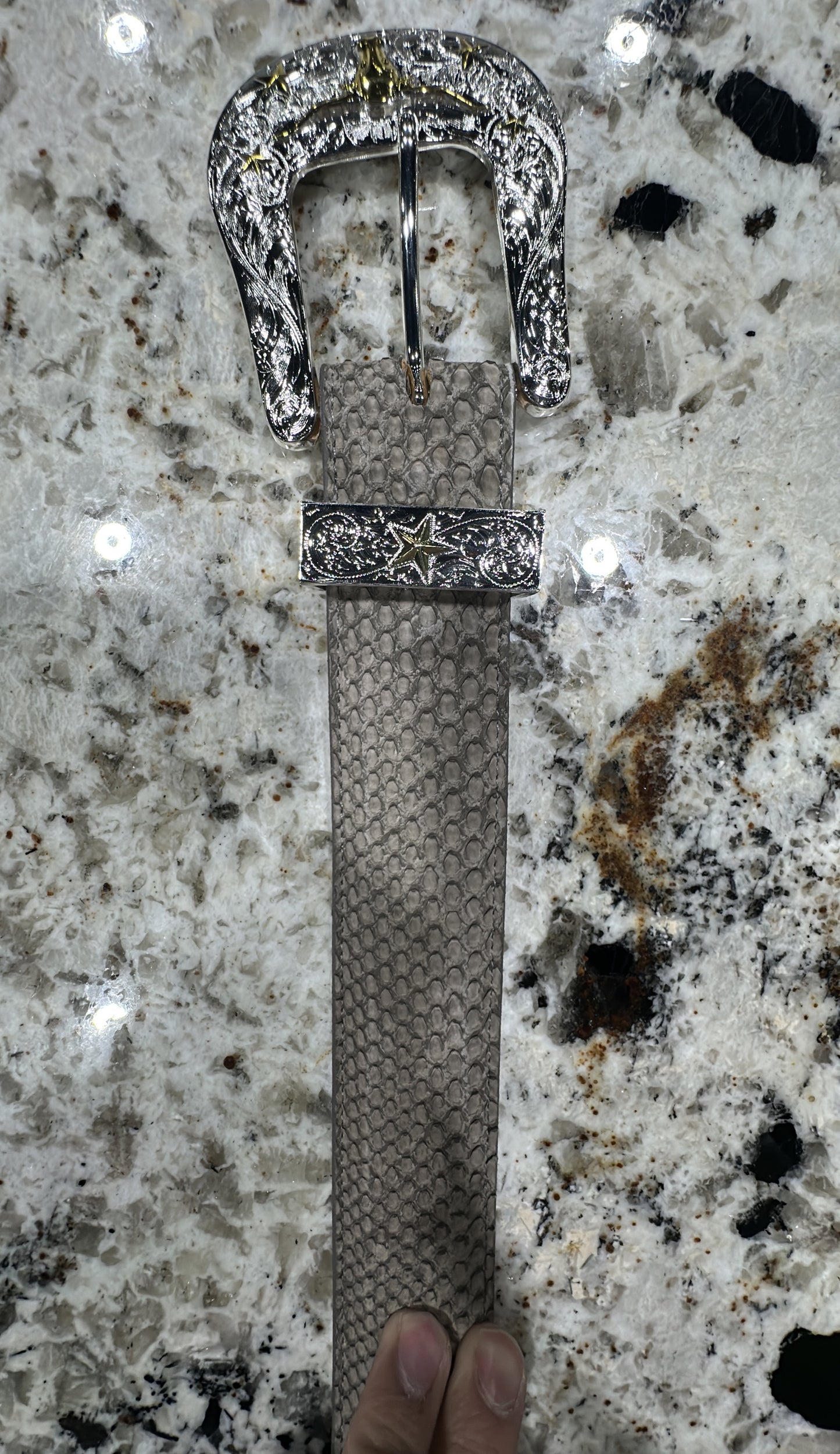 CADENA EXOTIC BELT PYTHON FANGO