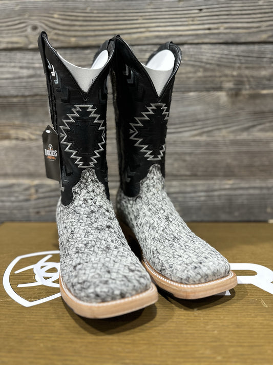 RANCHERS COWHIDE BASKETWEAVE RANCHER TOE HYBRID SOLE