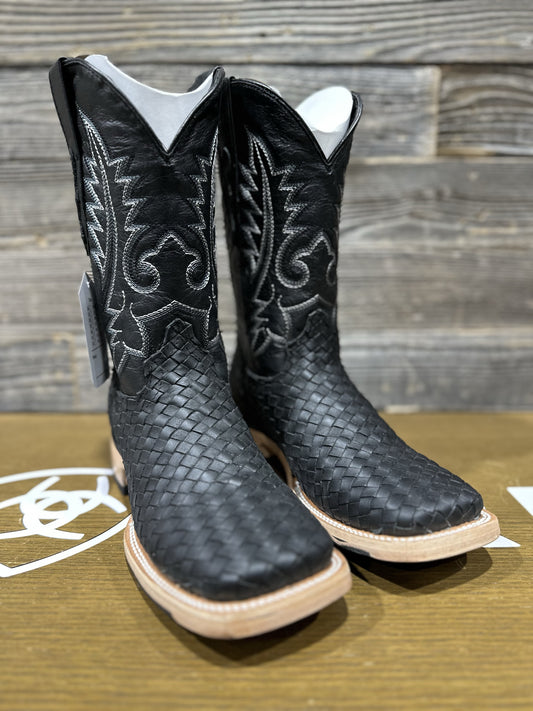 RANCHERS TEJIDA DIAGONAL CRAZY BLACK RANCHER TOE HYBRID SOLE