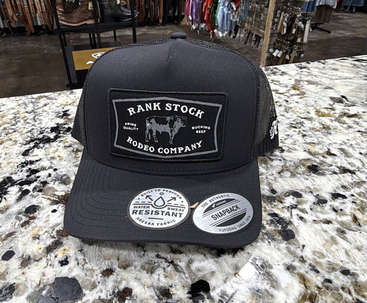 2661T-BK | HOOEY "RANK STOCK" CAP - BLACK/BLACK