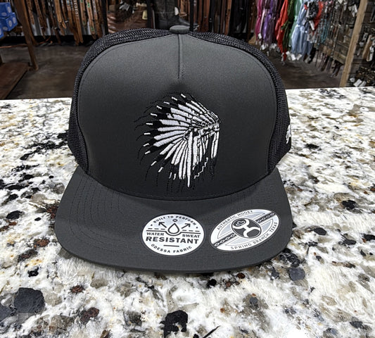 2683T-BK | HOOEY "SAGE TO SADDLE" CAP-CHARCOAL/BLACK