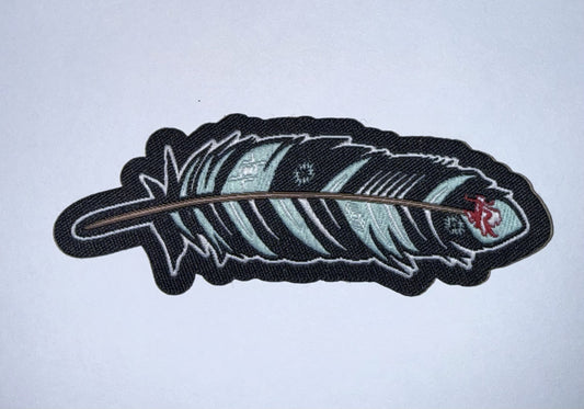 TR BLUE & BLACK FEATHER PATCH