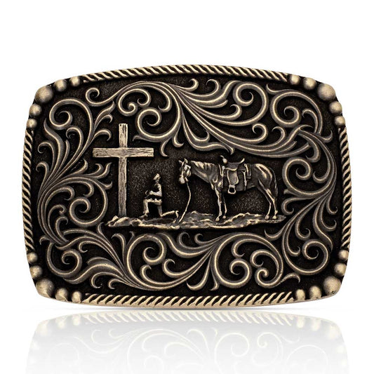 A1076C | ATTITUDE SURROUNDED BY FAITH BUCKLE