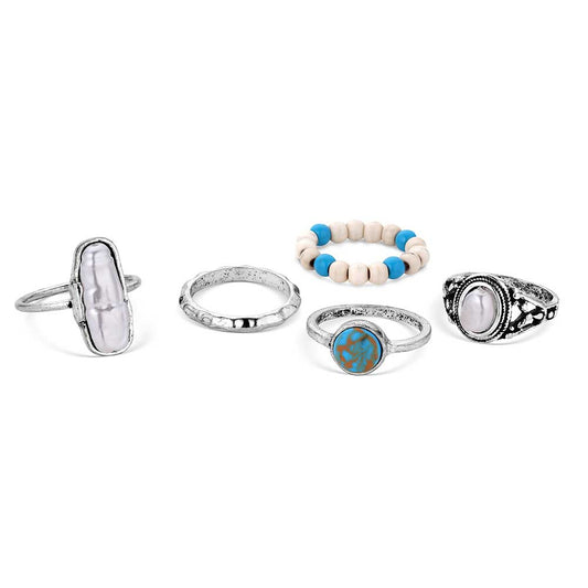 ARG6247 | ATTITUDE "IVORY SKIES" RING SET