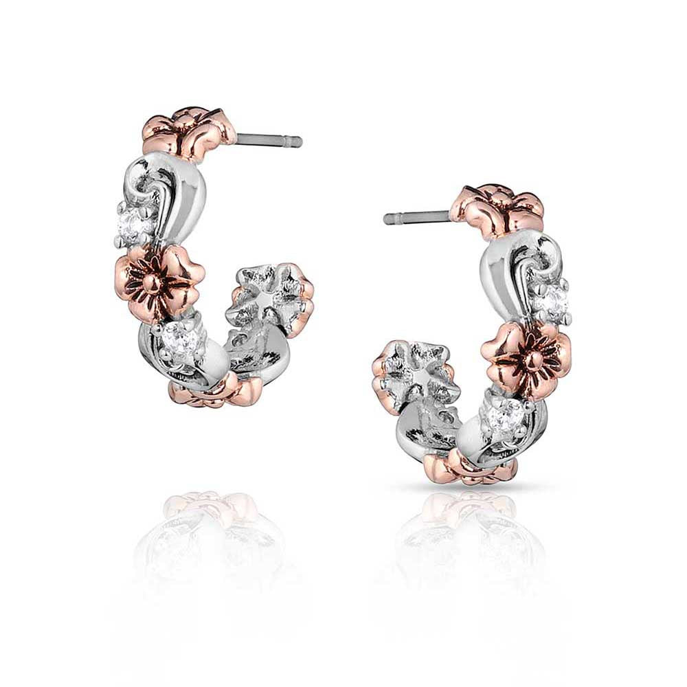 ER5809 | MONTANA SILVERSMITHS WILDFLOWER ELEGANCE HOOP EARRINGS