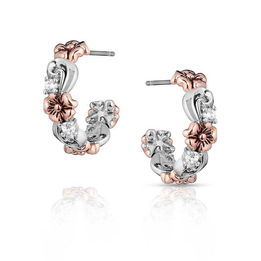 ER5809 | MONTANA SILVERSMITHS WILDFLOWER ELEGANCE HOOP EARRINGS