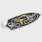 HF6148 | MONTANA SILVERSMITH HAT FEATEHER STEERHEAD SCROLL