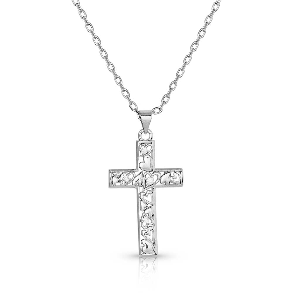 NC5699/ MONTANA SILVERSMITHS HEARFELT FAITH CROSS NECKLACE