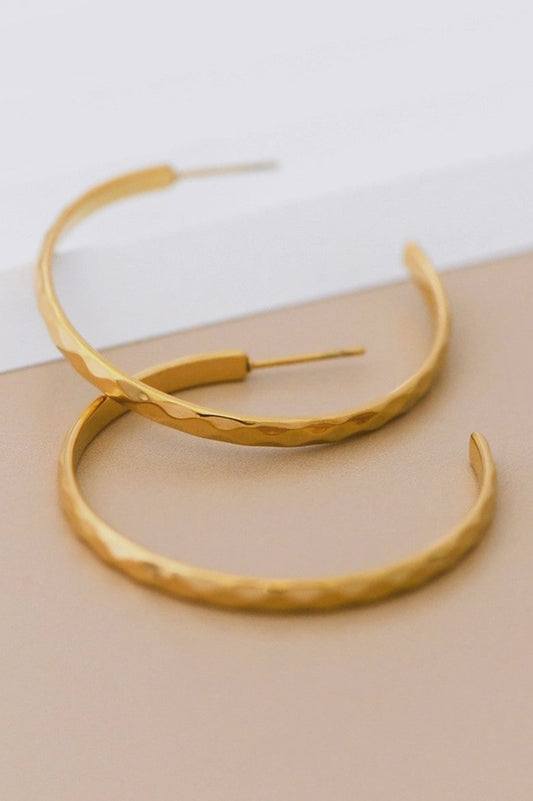 18K GOLD PLATED HOOP EARRINGS