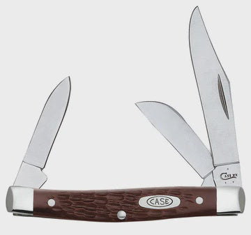 00106 | CASE KNIVES - BROWN SYNTHETIC MEDIUM STOCKMAN KNIFE