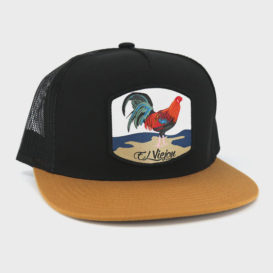 EL VIEJON GALLO CARAMEL/BLACK FLAT VISOR CAP