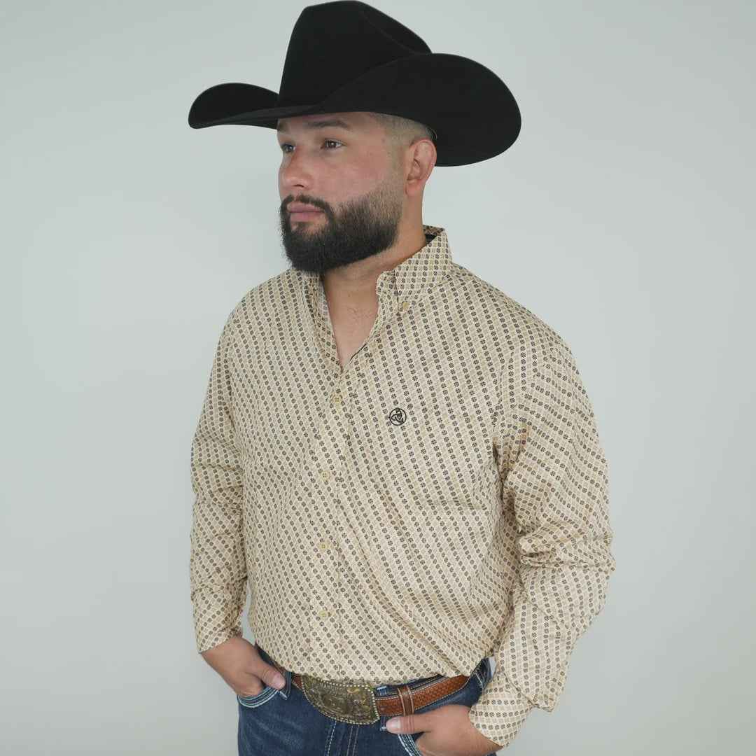 SKCL2023008 | CUEROLINE KHAKI STARS L/S SHIRT