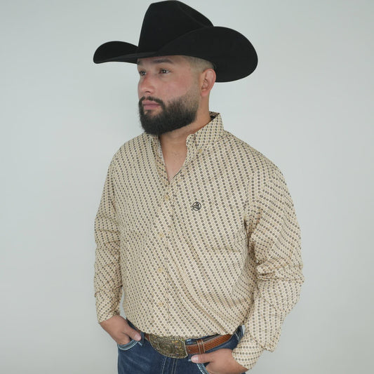 SKCL2023008 | CUEROLINE KHAKI STARS L/S SHIRT