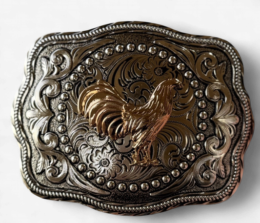 SILVER ROOSTER BUCKLE