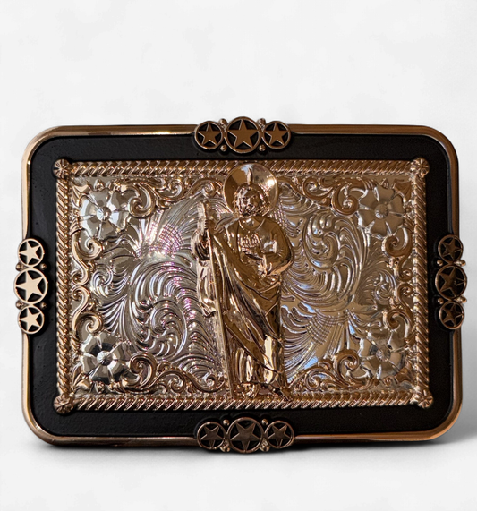 SAN JUDAS BLACK BORDER BUCKLE