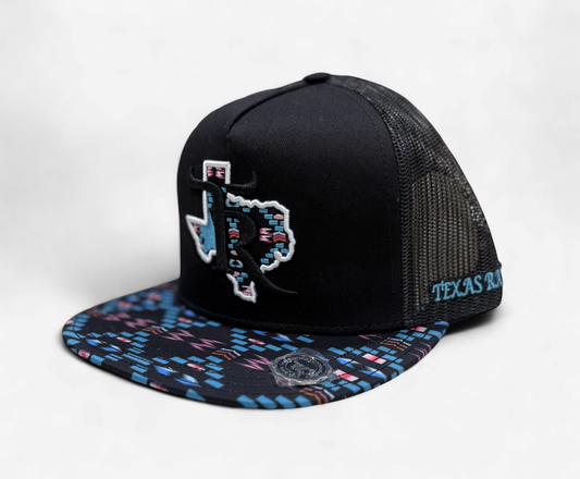 TEXAS RANCH PREMIUM TAWAKONI CAP- BLACK/BLACK