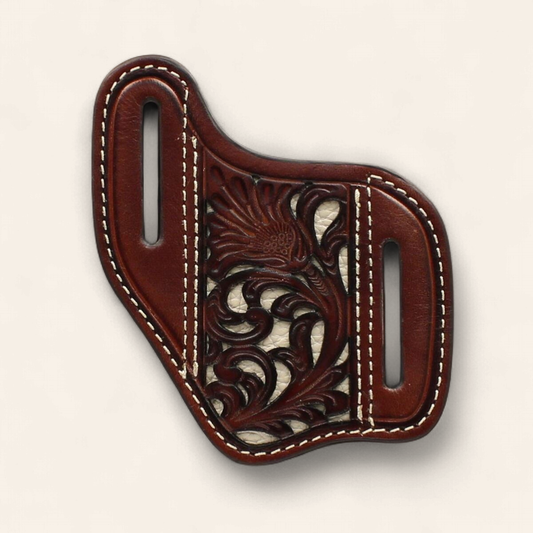 1805012 | NOCONA WHITE INLAY FLORAL KNIFE SHEATH