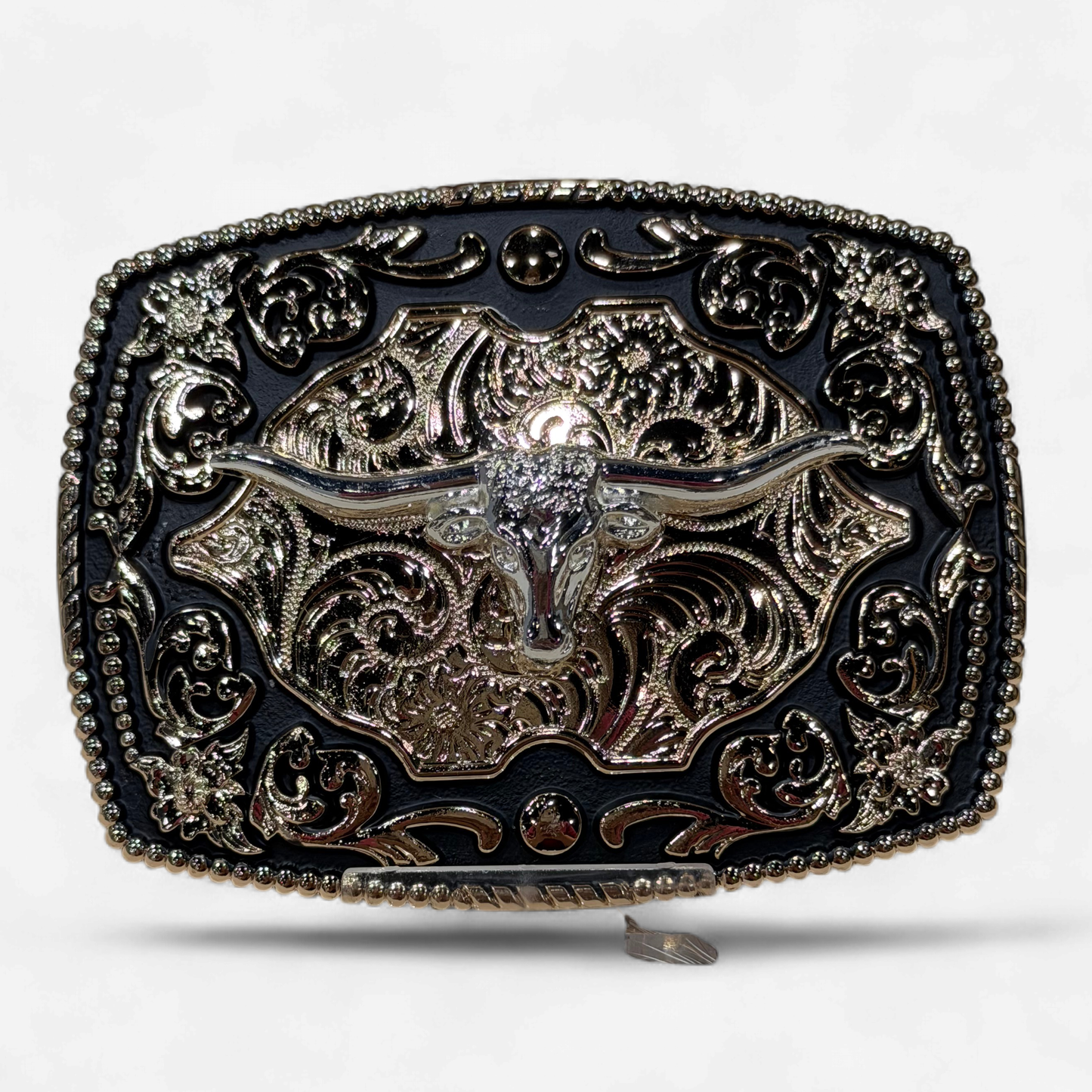 RANGER BLACK/GOLD LONGHORN BUCKLE