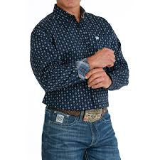 MTW1105695 | CINCH MENS GEO PRINT NAVY BUTTON UP
