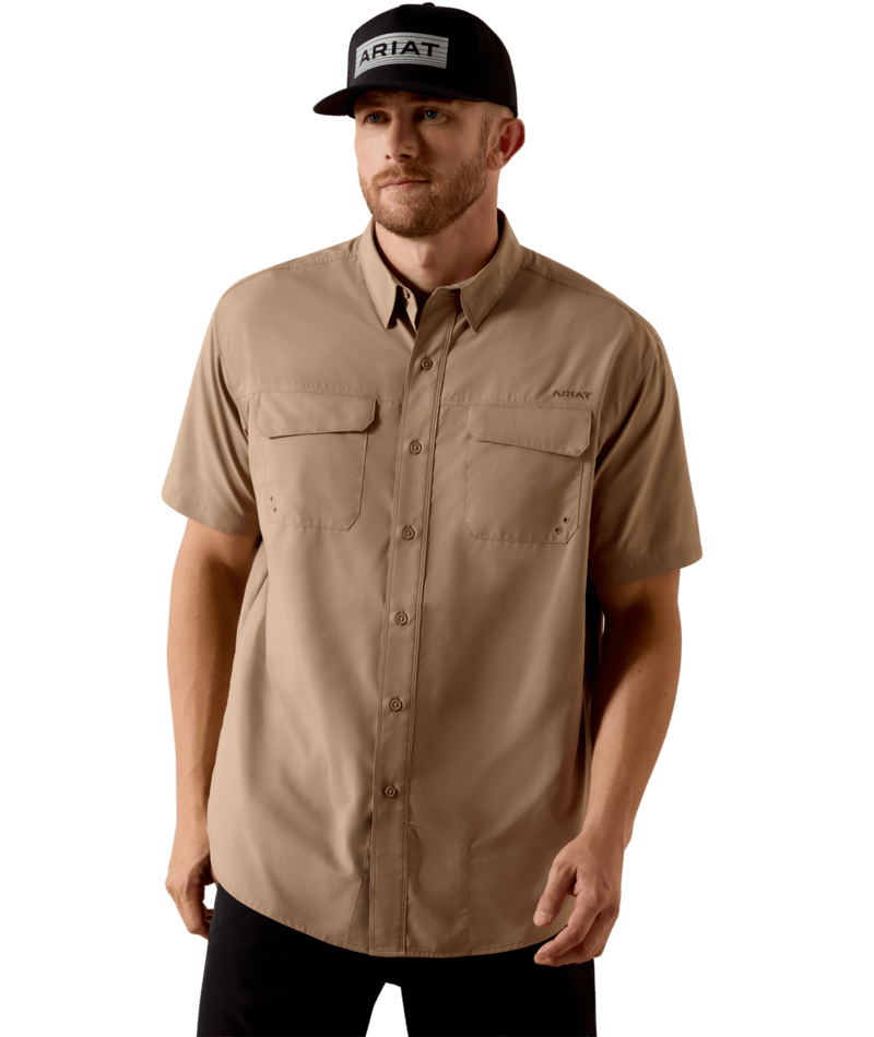 10071552 | ARIAT MENS VENTTEK OUTBOUND CLASSIC FIT SHIRT - TAUPE GREY