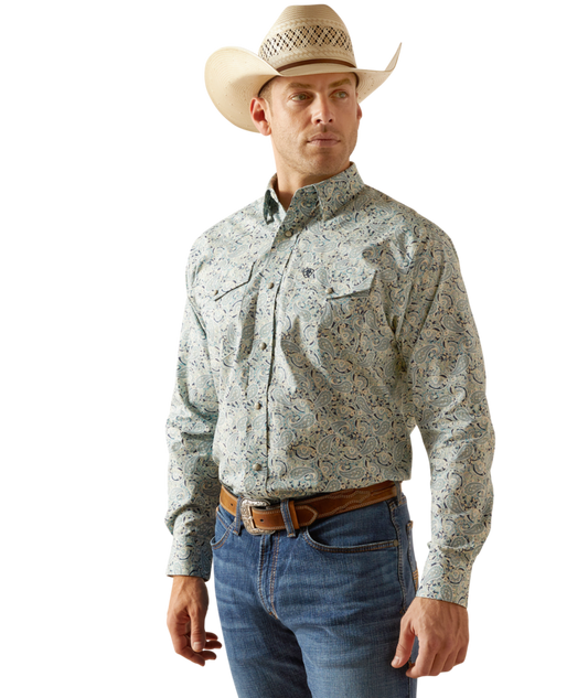 10051349 | ARIAT MEN'S EMERY CLASSIC FIT L/S SHIRT - BLUE