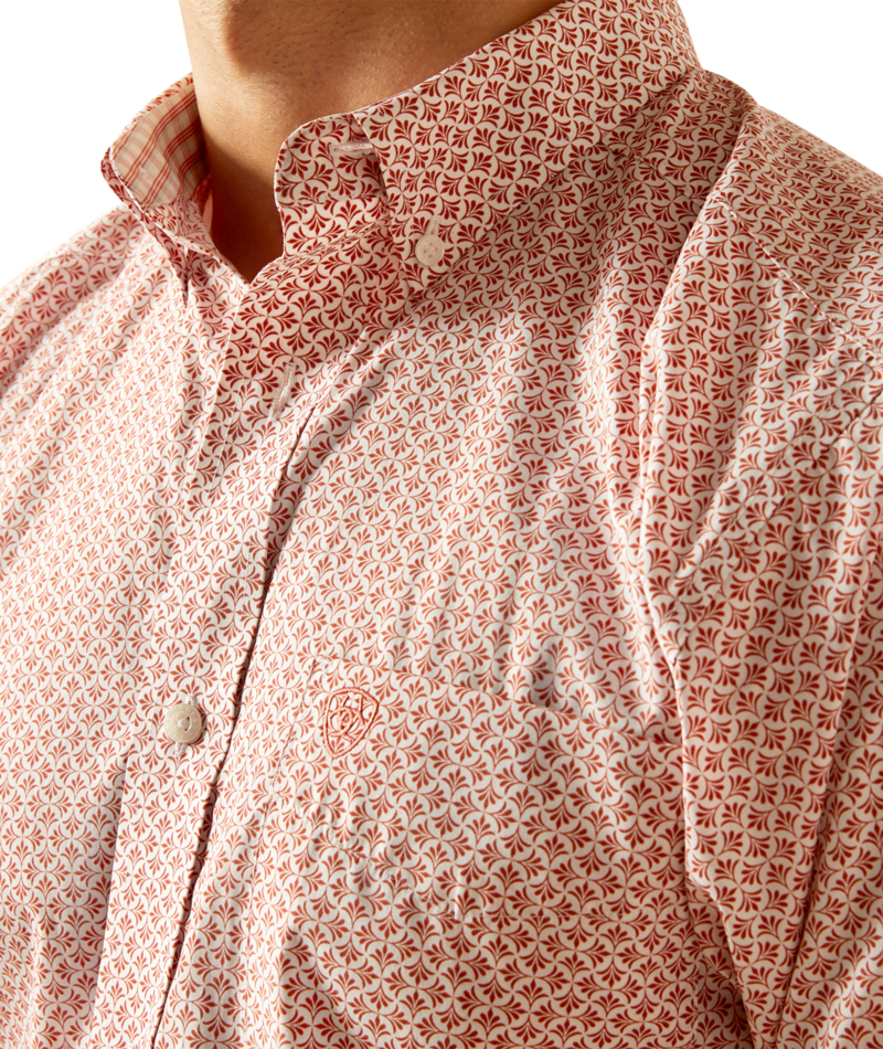 10051504 | ARIAT MEN'S WRINKLE FREE IZAIAH FITTED L/S SHIRT - TABASCO RED