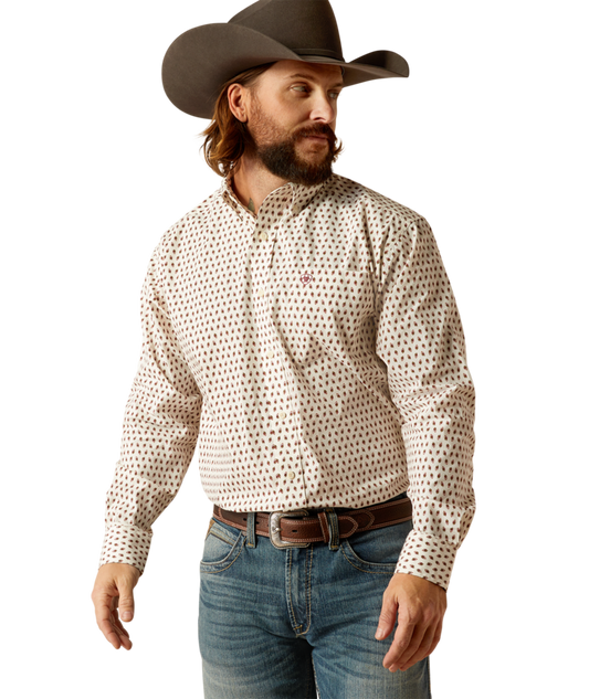 10052368 | ARIAT MEN'S SHAYNE CLASSIC FIT L/S SHIRT - OFF WHITE