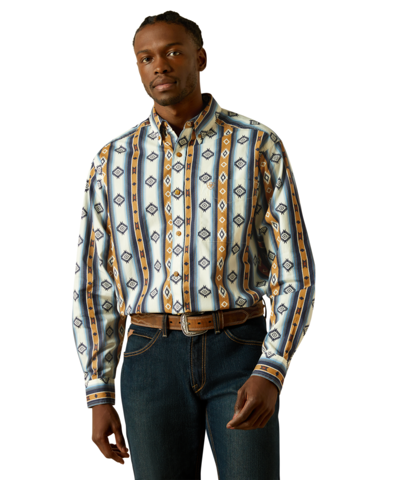 10062236 | ARIAT MENS SHILO CLASSIC FIT L/S SHIRT - BLUE