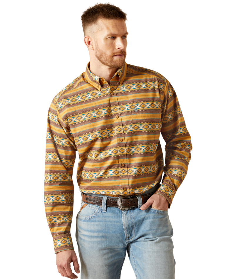 10065767 | ARIAT MEN'S TEDDI CLASSIC FIT L/S SHIRT - TAN